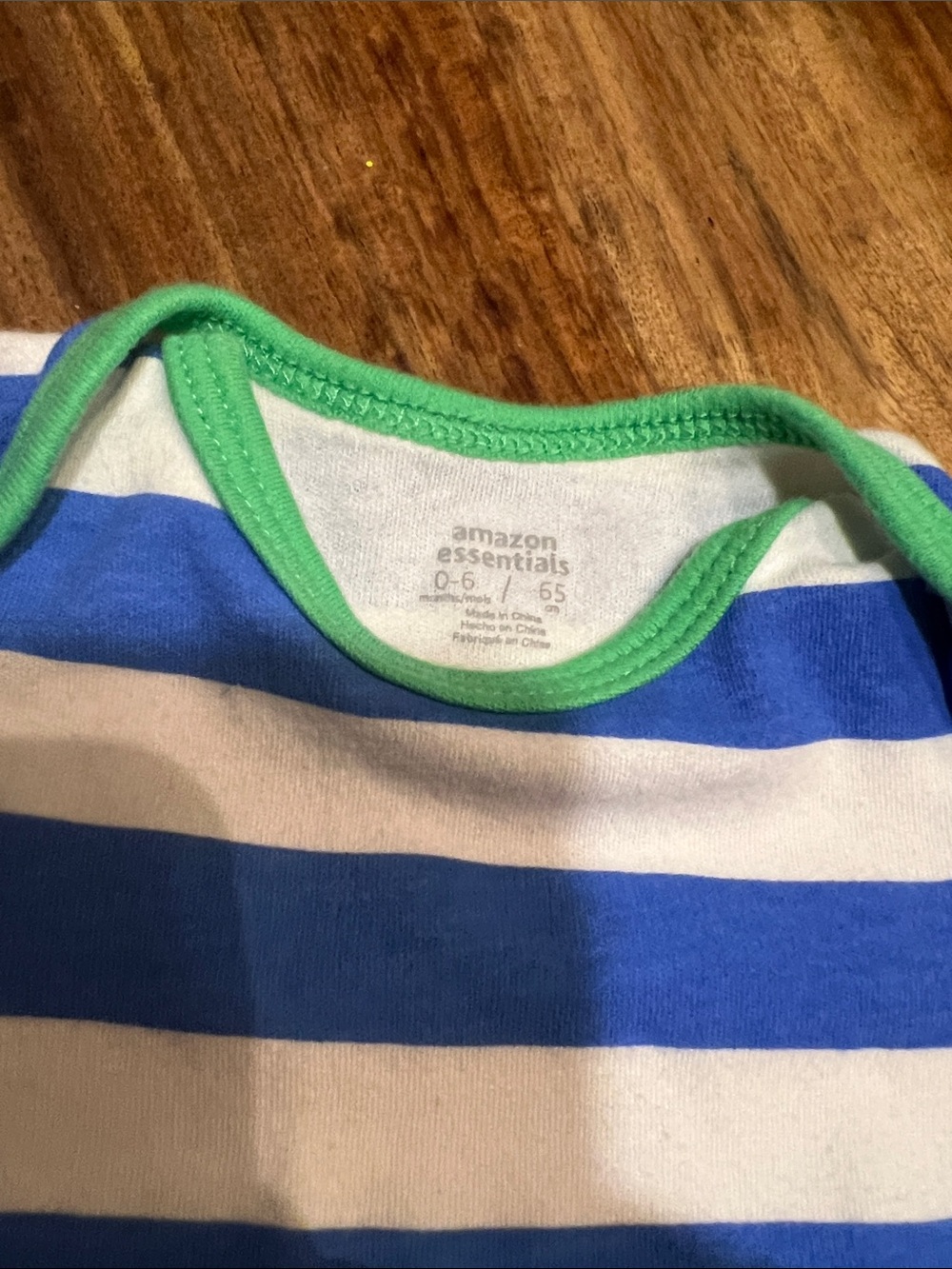 Striped Green and Blue Cotton Baby Sleep Gowns - Pack of 2 0-6 months - Picture 2 of 3